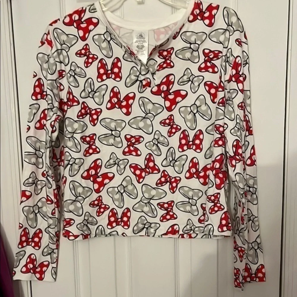 Disney Minnie Mouse Bow Cropped Shirt